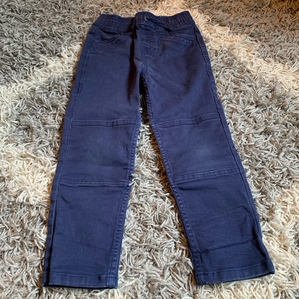 Hanna Andersson 5T blue canvas pants with reinforced knees